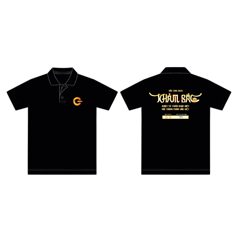 Black Polo, Gold Logo Accent
