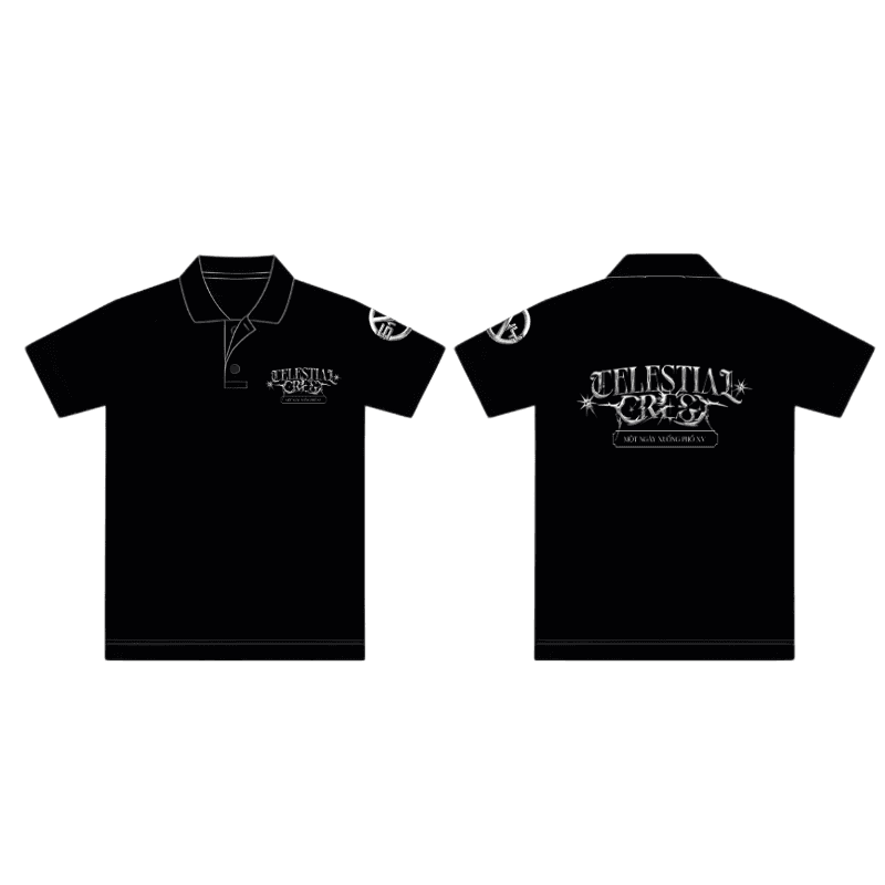 Black Polo, Sleeve Print
