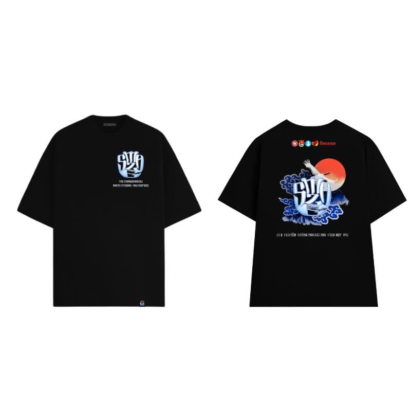 Black Street Art Print Tee