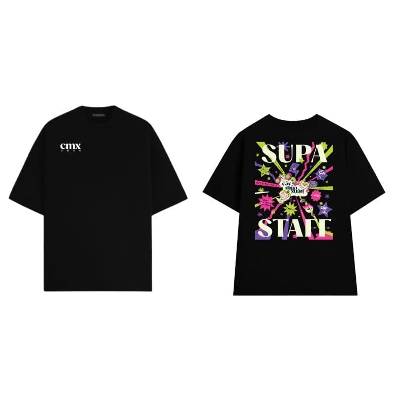 Black Basic Graphic Tee